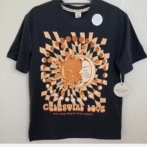 Recycle Threads Shirt Womens Medium "Celestial Love Give This World Good Energy"